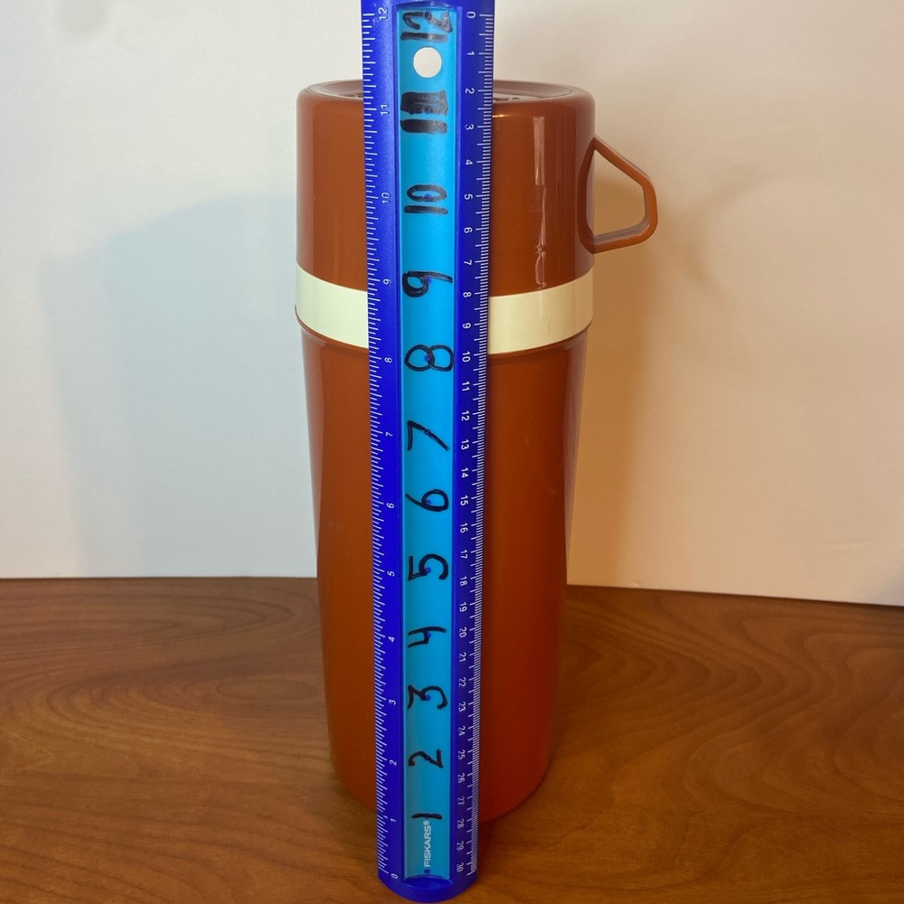 70s Orange Aladdin Thermos Model No 840 - Picture 2 of 6
